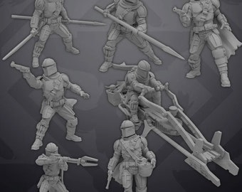 The Seasoned Hunter - Single Miniature - SW Legion Compatible (38-40mm tall) Resin 3D Print - Skullforge Studios