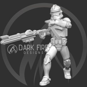 Phase II Captain Fordo Miniature - SW Legion Compatible (38-40mm tall) Multi-Piece Resin 3D Print - Dark Fire Designs