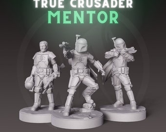 True Crusader Mentor - SW Legion Compatible (38-40mm tall) Resin 3D Print - Dark Fire Designs