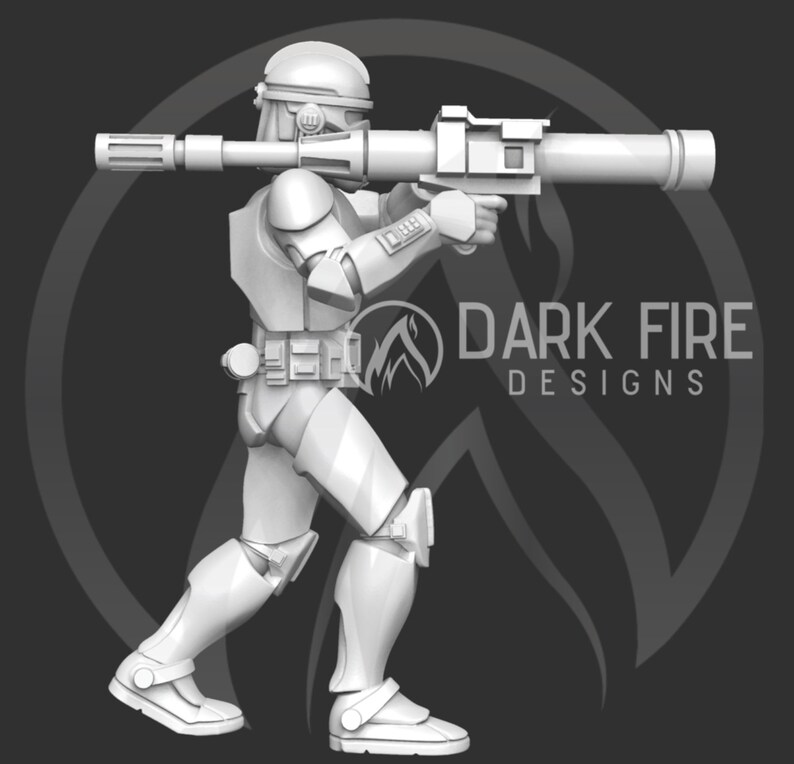 Clone P1/P2/ARF Rocket Launcher Trooper Miniature UNPAINTED | Etsy