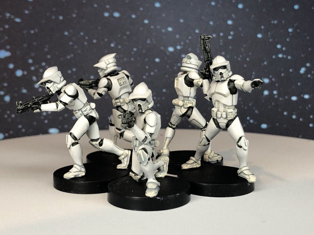 ARF Clone Trooper Squad SW Legion Compatible 38 40mm Tall Multi piece Resin 3D Print Dark Fire Designs Etsy