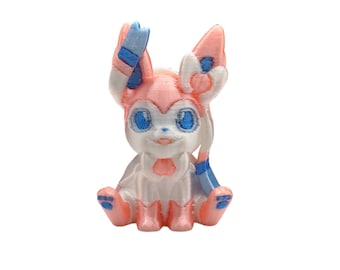 Fairy Fox - Plastic Poke Figurine -  2 Inch Tall 3D Printed Color Plastic Print