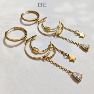 BTS Jin - maanoorbellen/-ringen