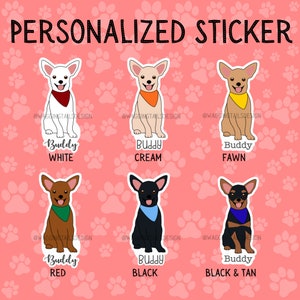 Personalized Chihuahua Sticker // Custom // Gift for Dog Lover