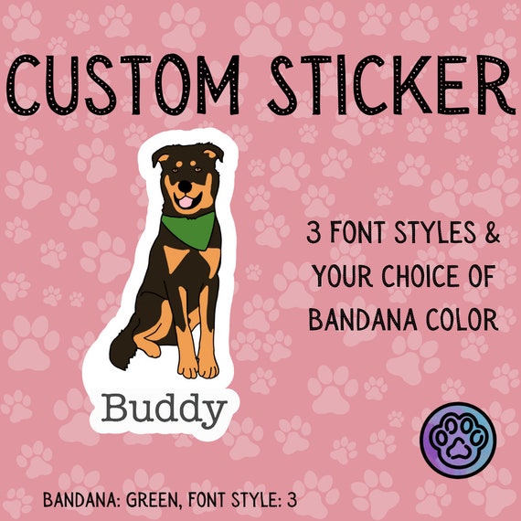Personalized Rottsky Dog Sticker // Custom // Gift for Dog | Etsy