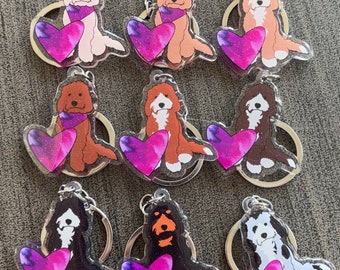 Doodle Keychain // 9 Colors Available!