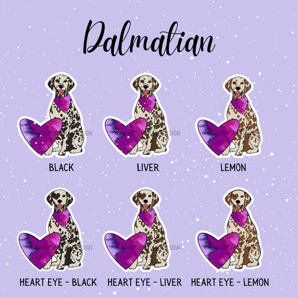 Dalmatian Sticker // 6 color options, sold separately