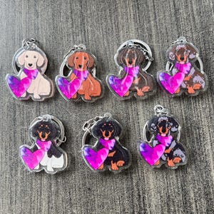 Dachshund Keychain // 6 Color Options!