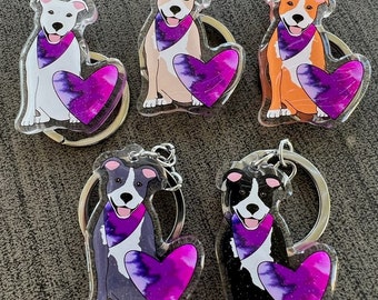 Pitbull Keychain, Pitbull, Dog Keychain, Keychain, Pitbull Gift