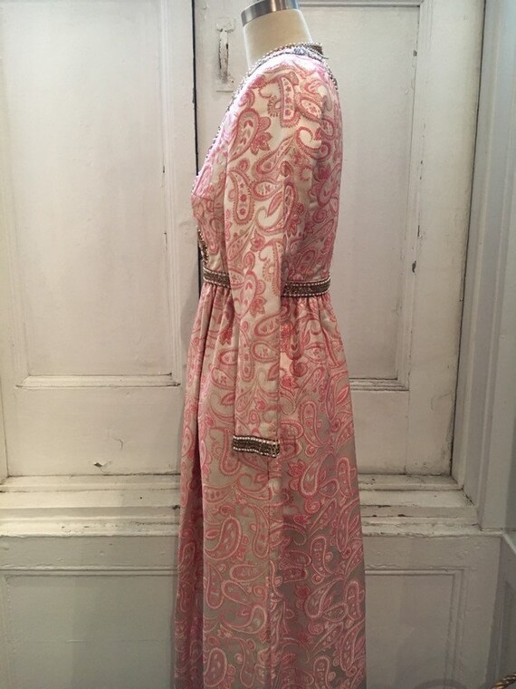 Ceil Chapman, vintage, 1960's, gold and pink, emb… - image 7