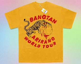 Bangtan Arirang World Tour Shirt (Duotone Version); bangtan rock shirt; bangtan tiger shirt; bangtan men's shirt; bangtan concert outfit