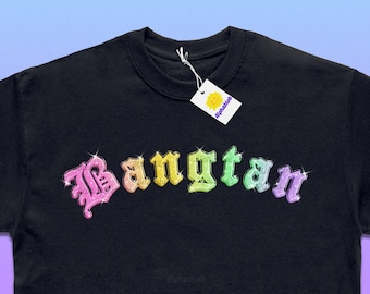 Bangtan Crystal Rainbow Shirt, Arirang tour shirt; bangtan rainbow shirt, bangtan 3D shirt, bangtan sparkle shirt, bangtan retro shirt