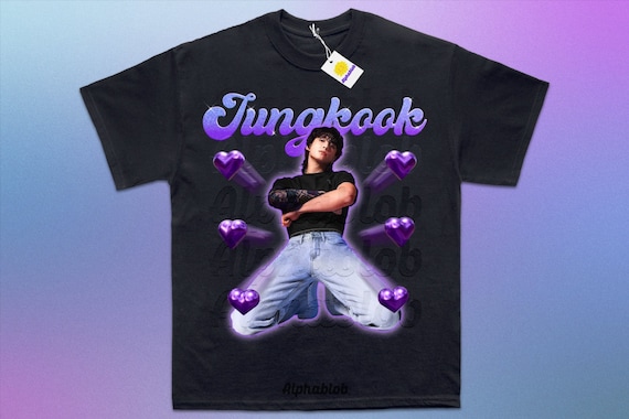 Jungkook 3D Hearts 90s Vintage Shirt; Jungkook Seven Shirt