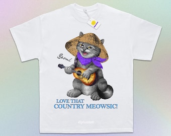 Yoongi Daecwhita Guitar Cat Shirt | Daechwita Shirt; Daechwita Cat; Suga Shirt; Suga Agust D Shirt; Yoongi Cat Shirt; Arirang Tour Shirt