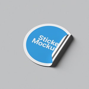 Round Sticker Mockups - Etsy