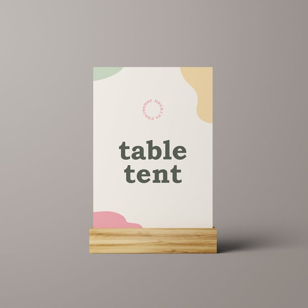 Table Tent Mockups Etsy