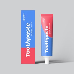 Zahnpasta Verpackungen Mockups