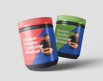 Proteinpulver Container Mockups