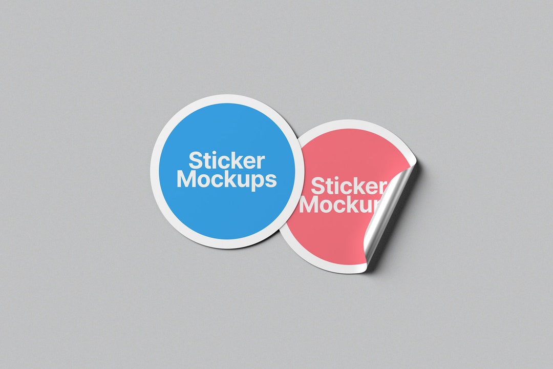 Round Sticker Mockups - Etsy