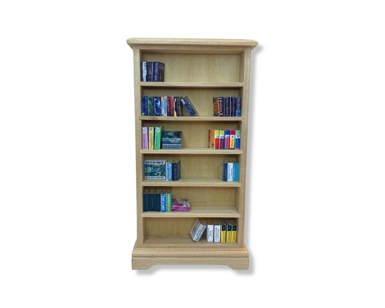 Miniature Bookcase with Miniature Books Choose Your books Etsy