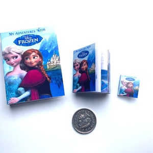 Livre miniature | | de texte et d’images réelles Échelle 1/4, 1/6 ou 1/12 | Livre pour enfants | Miniatures de maison de poupée