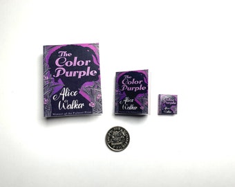 Miniature The Color Purple Book | Real Text & Pictures | 1/4, 1/6 or 1/12 Scale | Mini Dolls Book  | Dolls House Miniatures