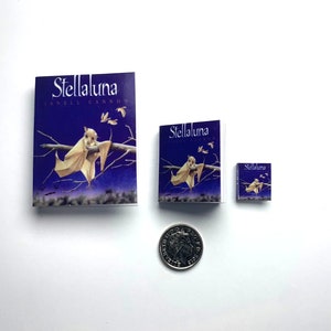 Livres miniatures | | de livres Stellaluna Contient des | de texte réel Échelle 1/4, 1/6 ou 1/12 | | du diorama Livre pour enfants miniature de maison de poupée