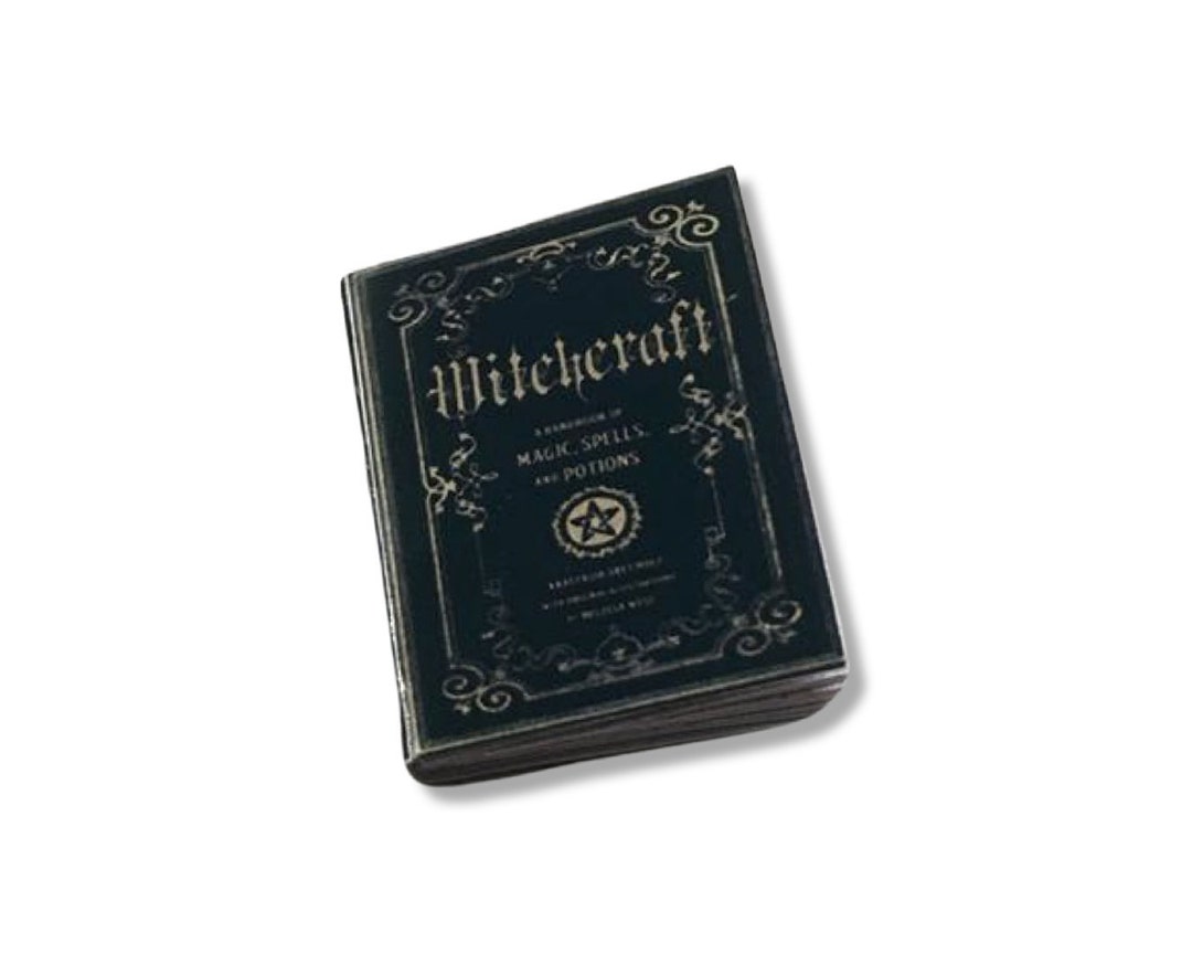 Miniature Book of Witchcraft and Spells Real Text & Pictures 1/4, 1/6 or 1/12  Scale Diorama Dolls House Miniatures Halloween 