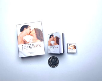 Miniature Books | The Joy of Sex Book | Contains Real Text | 1/4, 1/6 or 1/12 Scale | Funny Gift Book | Dollhouse Miniature Book