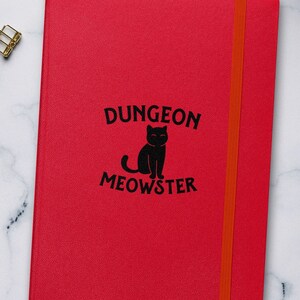 Funny dnd notebook, DnD Cat Pun Journal, Hardcover