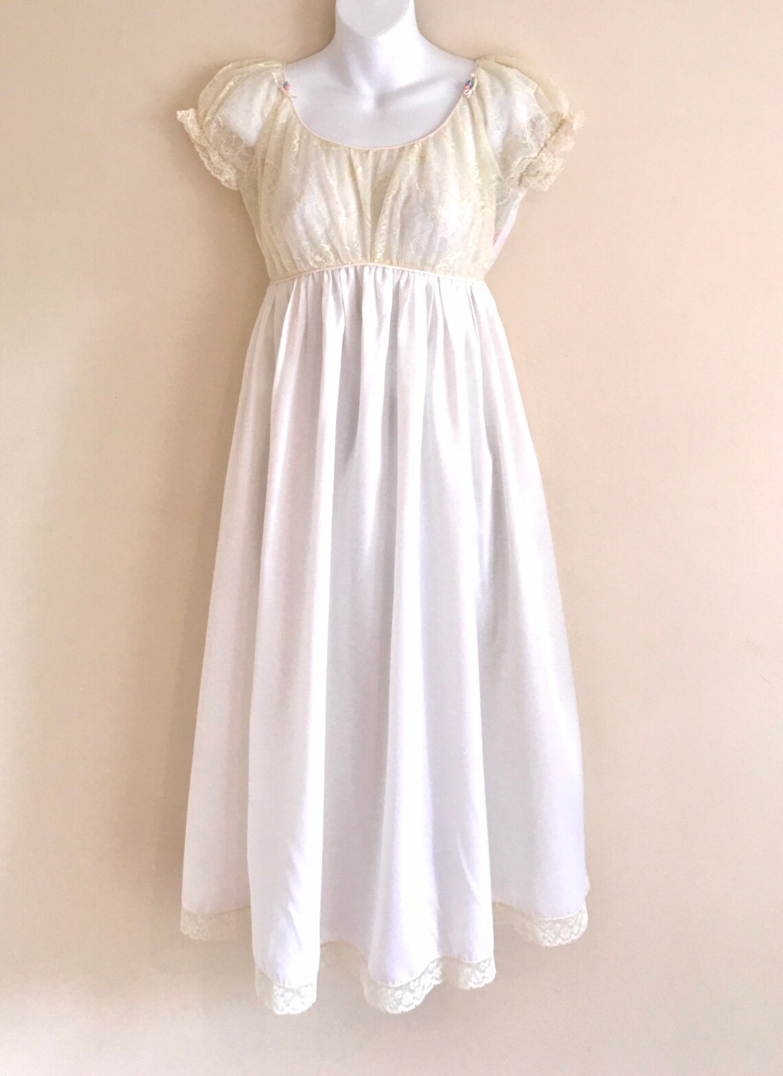 Princesscore Vintage Antique White Lace Dress Size AU 10 Etsy