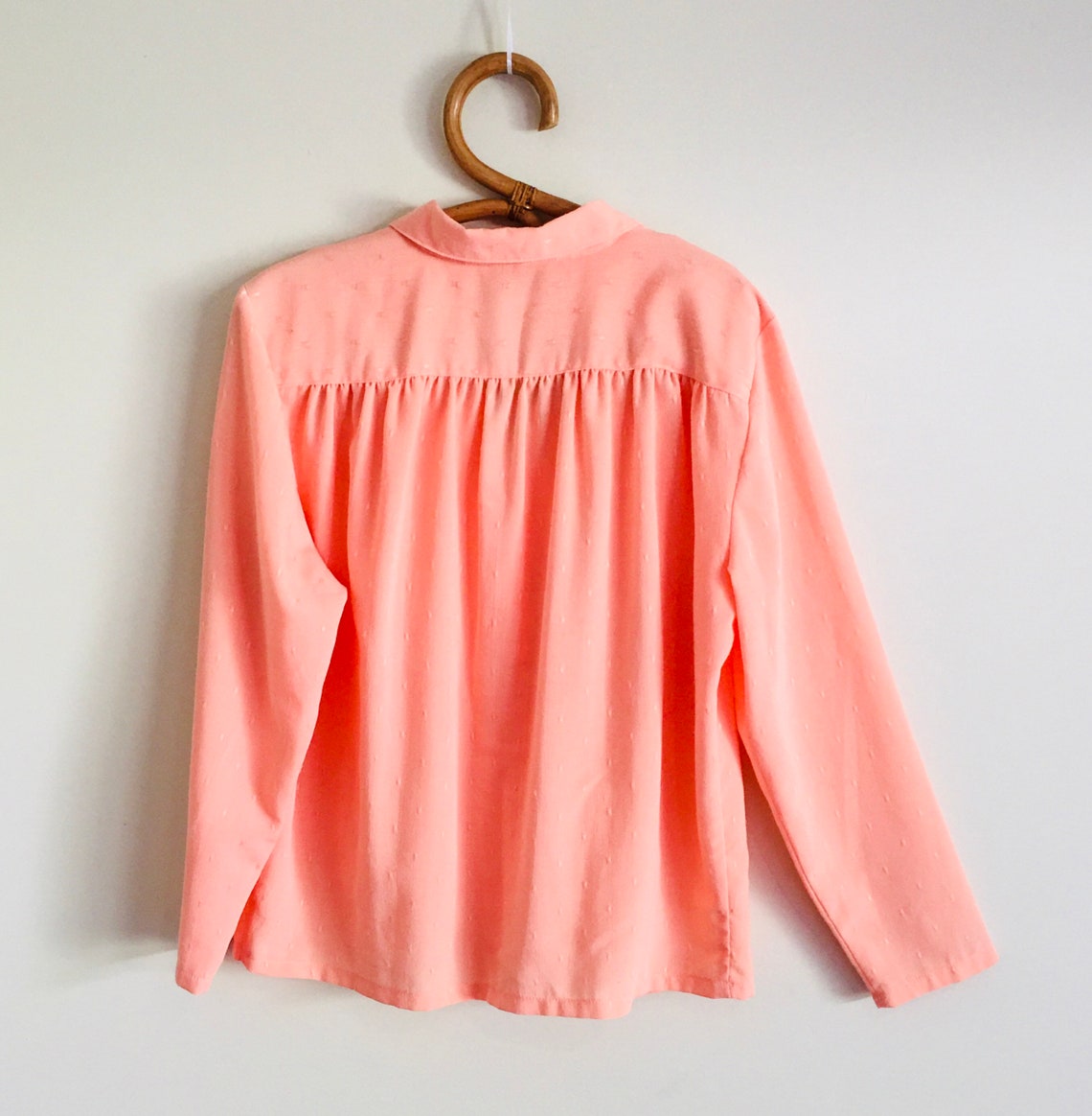 Cottagecore Blouse Peach Long Sleeve Size Medium AU 16 Etsy