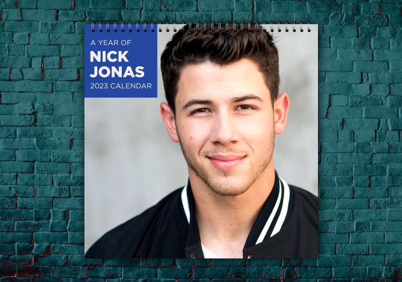Nick Jonas Calendar 2023 Celebrity Calendar Nick Jonas Etsy