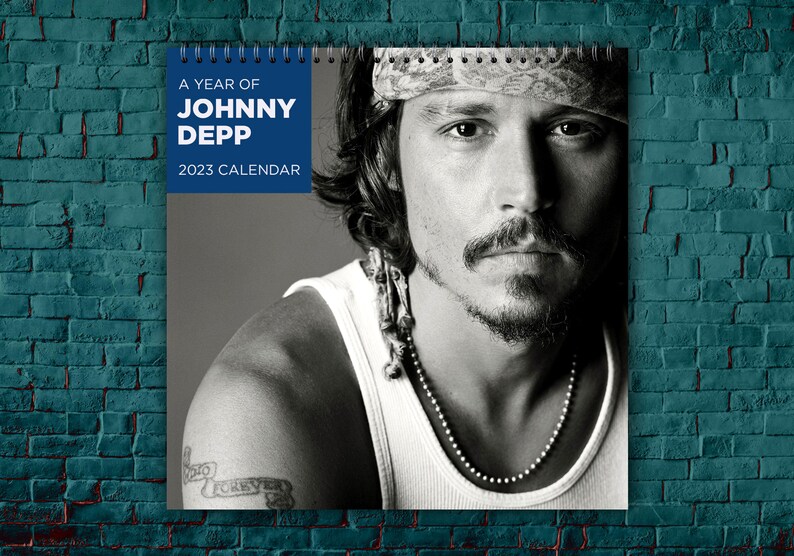 Johnny Depp Calendar 2023 Celebrity Calendar Johnny Depp Etsy