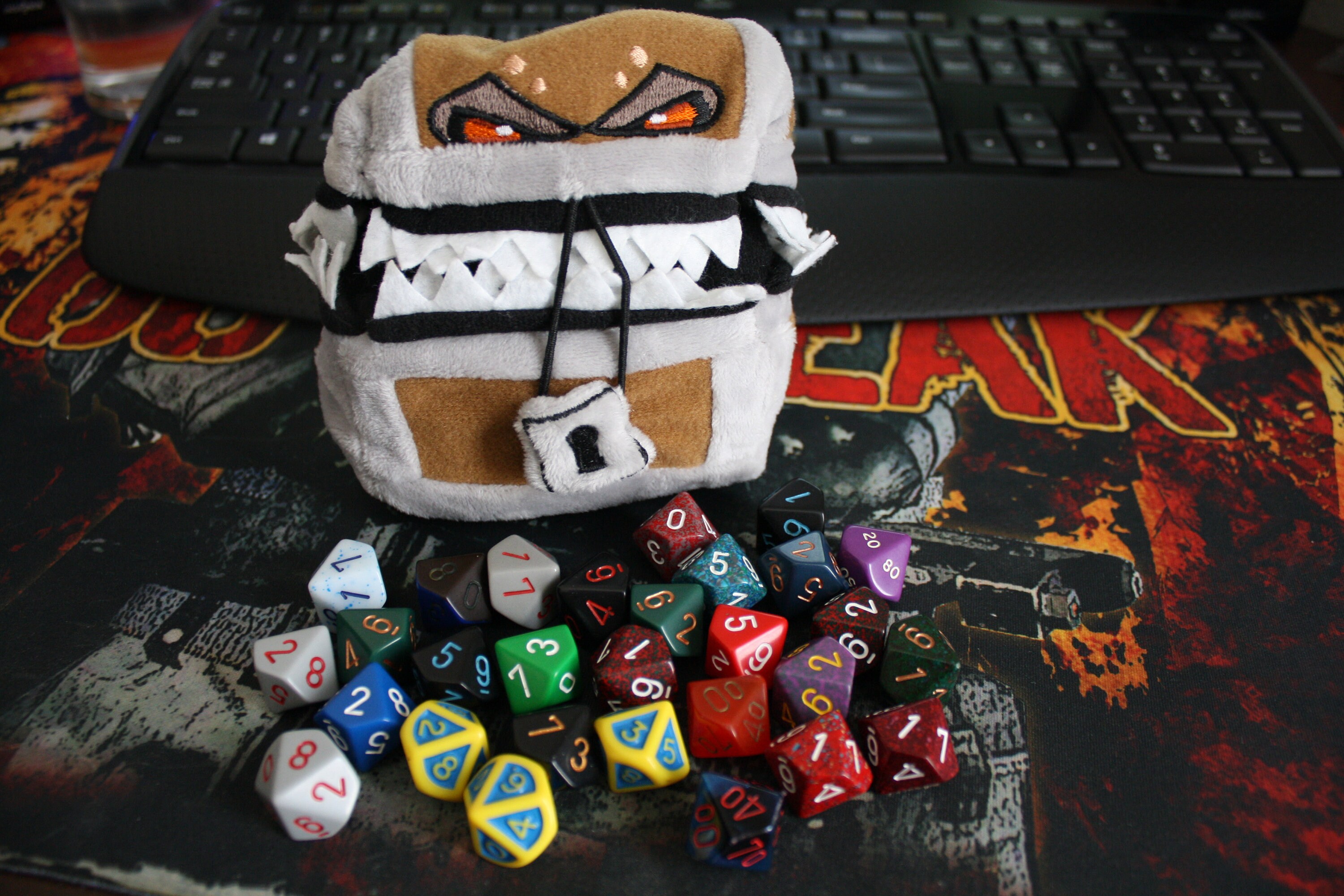 D&D Mimic Treasure Chest Monster Dice Bag Pouch With Zipper Etsy