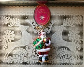 Christopher Radko Holly Jolly Year Little Gem Santa Claus Mercury Glass Figural Christmas Tree Ornament