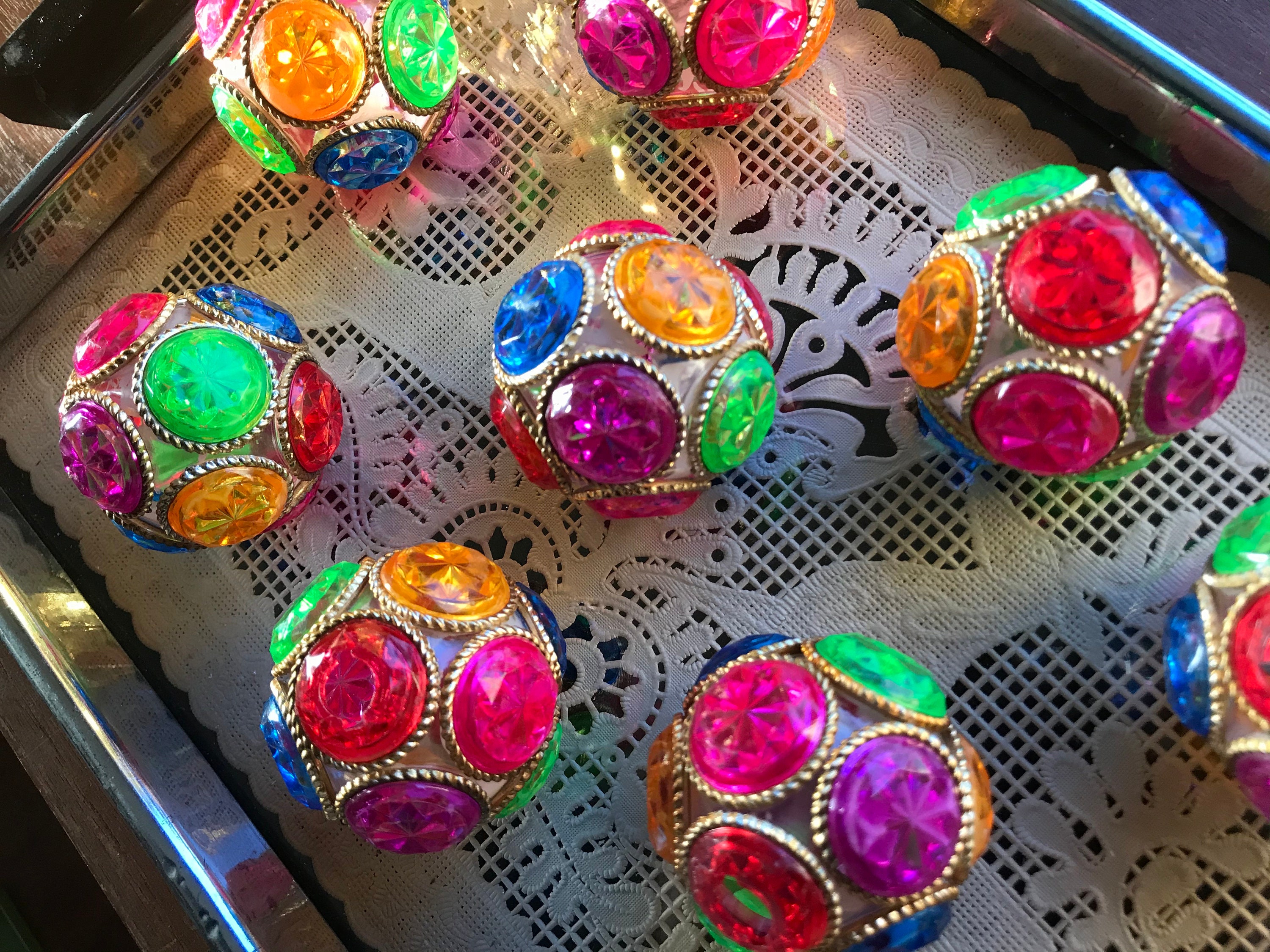 Vintage 1960s Jewel Christmas Lights Covers Plastic Reflectors Etsy