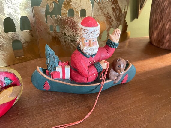 David Frykman and Midwest Cannon Falls Santa in Canoe Fishing With
