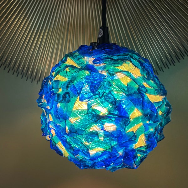 Hanging Lucite Rock Candy Swag Lamp