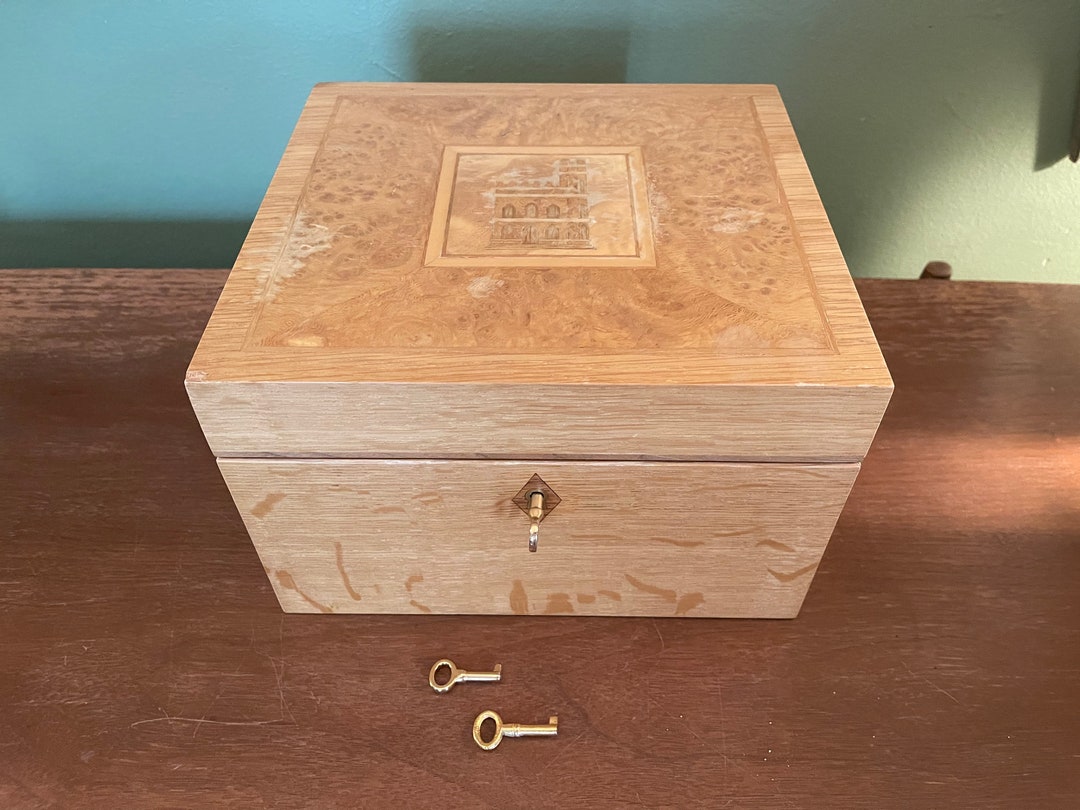 Inlaid Wood Cigar Humidor Handmade by David Linley for Alfred Dunhill