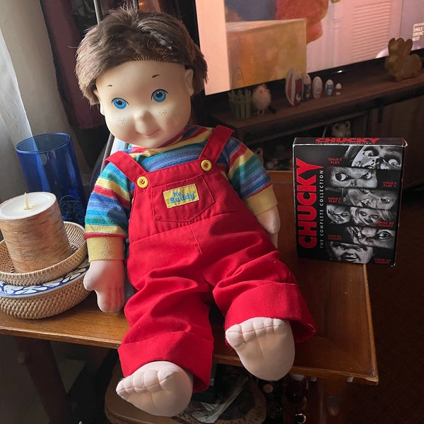 Vintage My Buddy Doll Playskool Hasbro with Complete Child’s Play Chucky DVD Movie Box Set