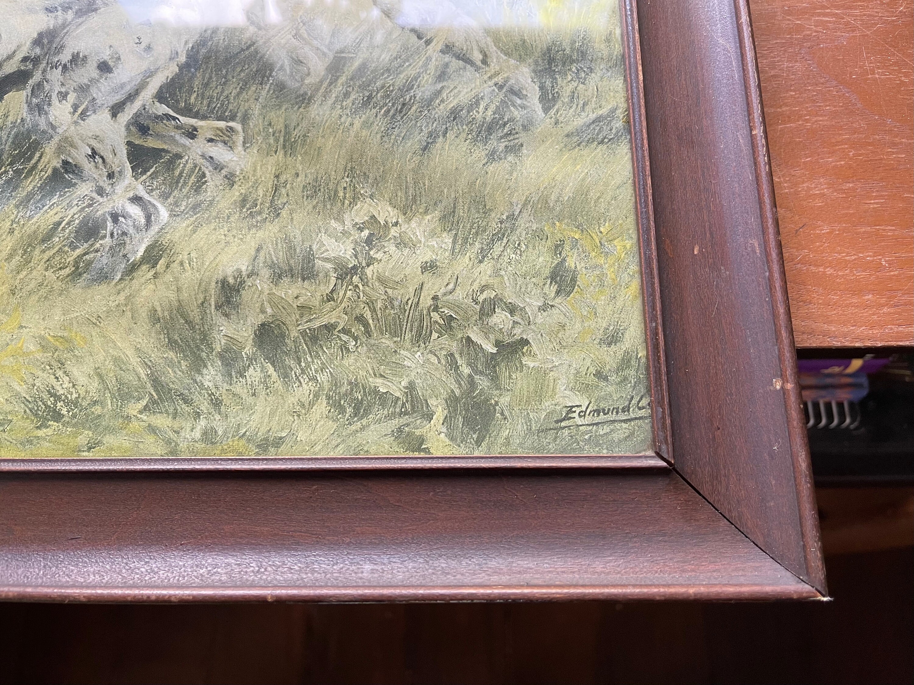 Edmund Henry Osthaus Antique Framed Lithograph Print Hunting Etsy