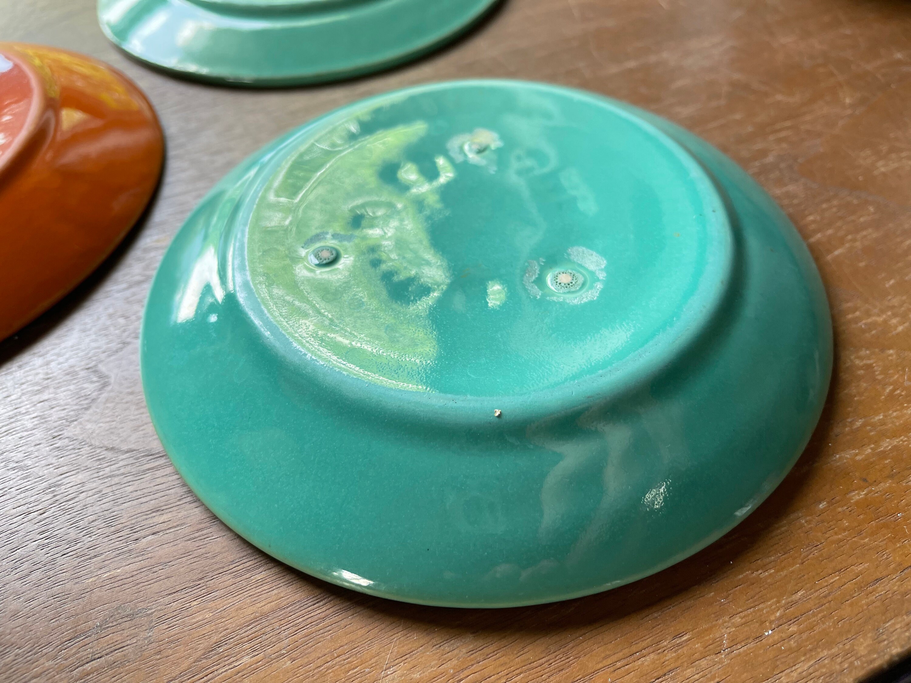 Bauer Los Angeles Pottery Saucer Dessert Plates Ringware Lot Etsy