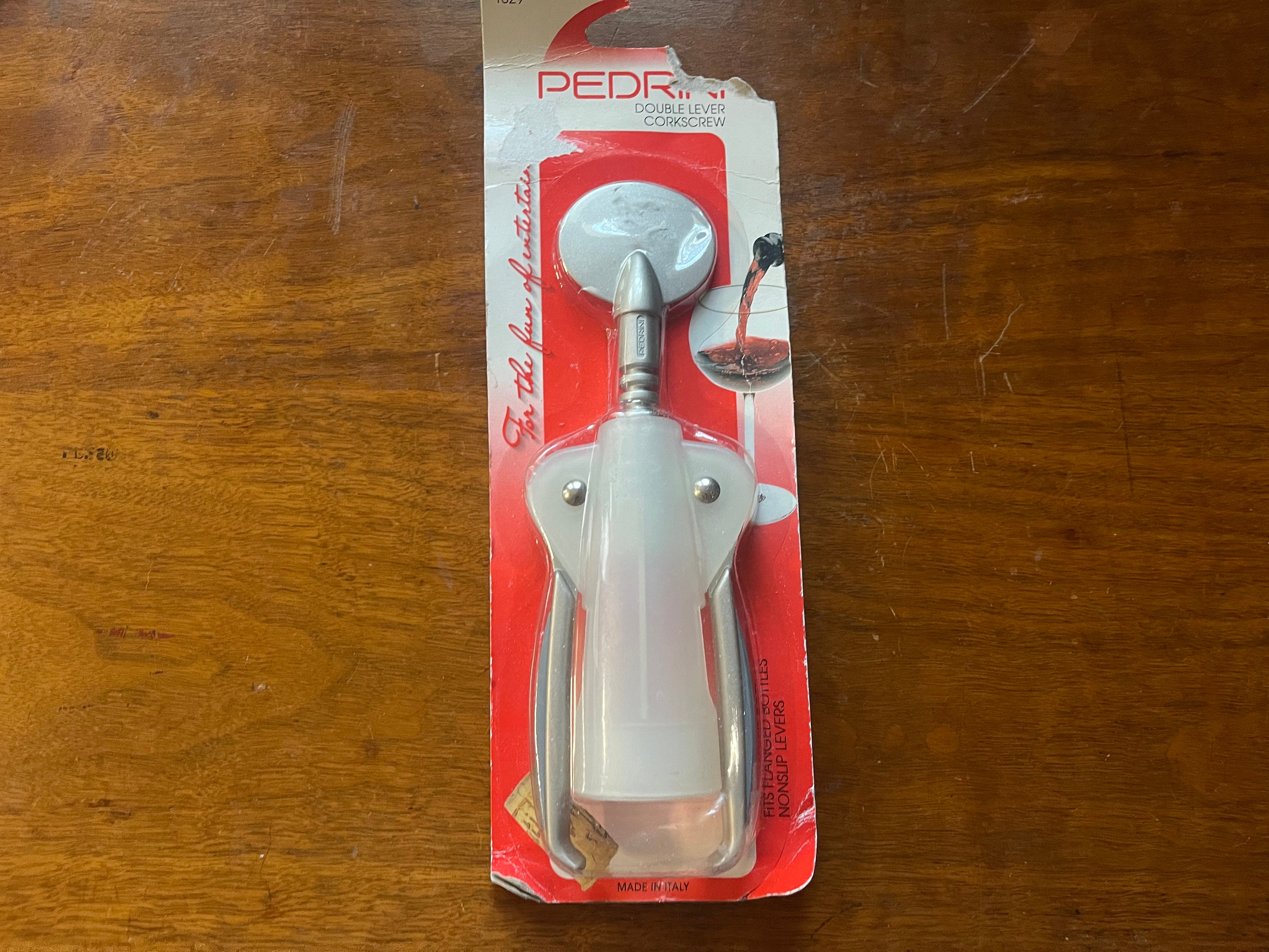 Vintage Pedrini Italy Bottle Opener Double Lever Corkscrew Wine Opener
