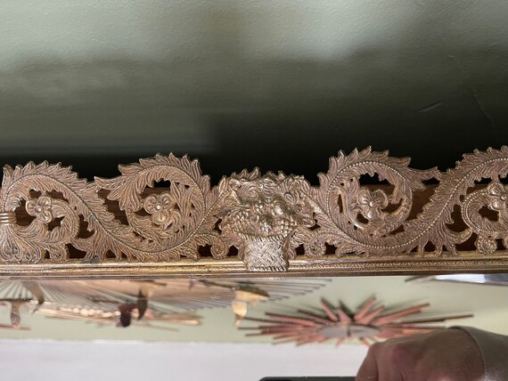 Large 28” Rectangular Ormolu Mirrored Centerpiece… - image 4