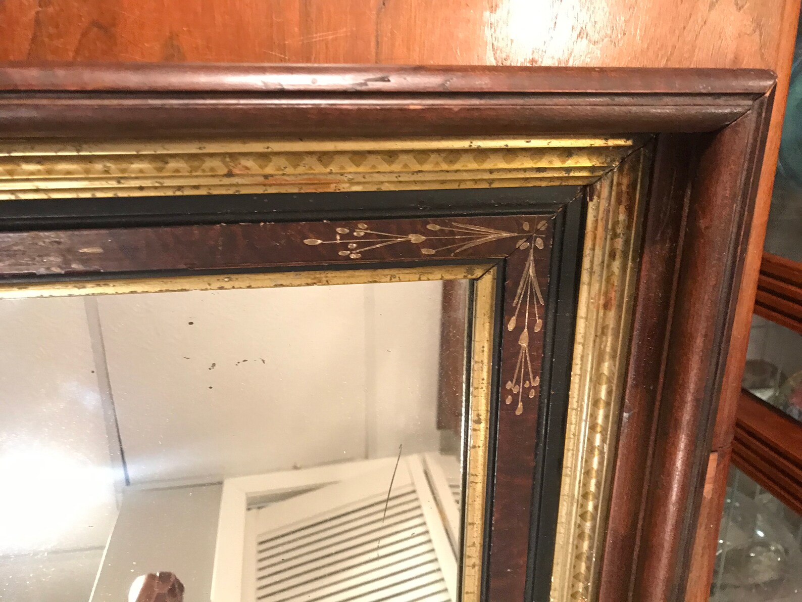 Antique Eastlake Wood Framed Mirror Large 19 X Etsy