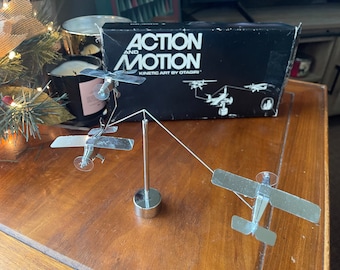 Otagiri Action and Motion Kinetic Art Sculpture 15/71 Airplane Office Desktop