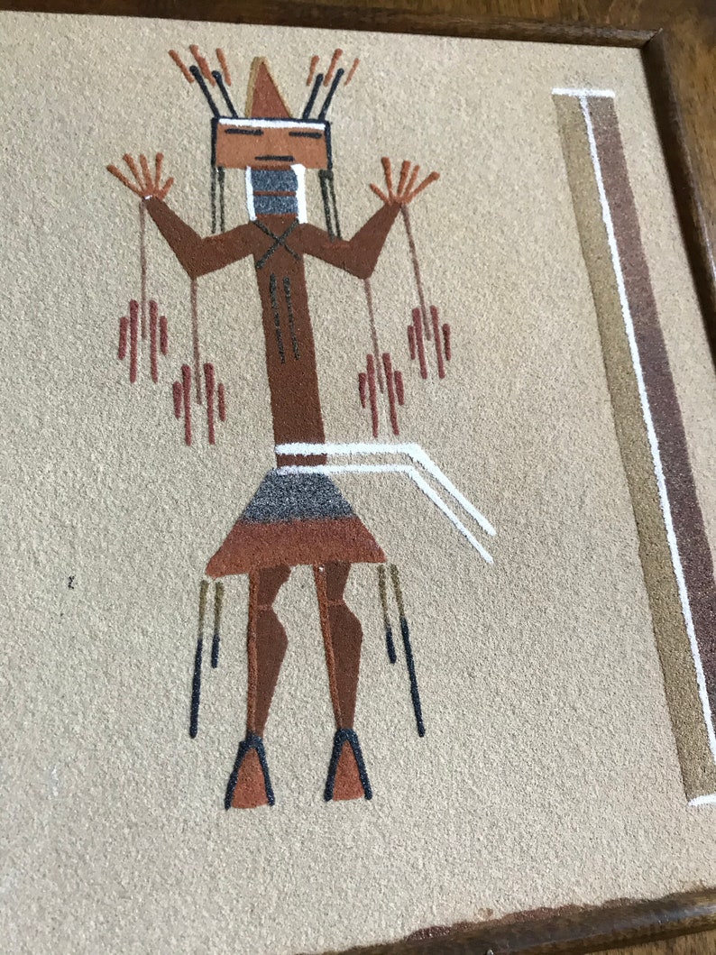 Vintage Native American Navajo Sand Painting art God Healing Etsy