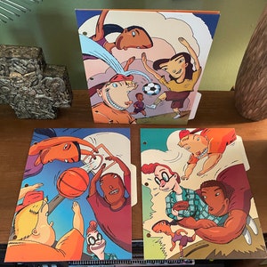 Vintage 1994 Nike Sports Mead Trapper Keeper Designer 3 pastas de argolas