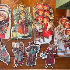 Raphael Tuck & Sons Victorian Christmas Gift Tags Cards Christmas Ornaments Lot